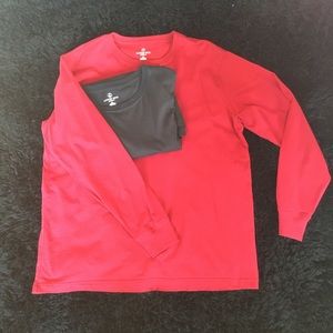 2 BNWOT Men’s Land Ends Long Sleeve T-Shirt L42-44